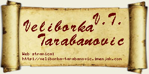 Veliborka Tarabanović vizit kartica